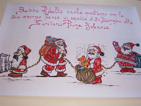 Cartellone pubblicitario natalizio